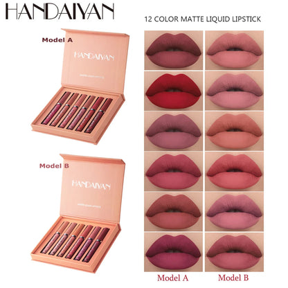 6-Piece Matte Liquid Lipstick Set , Waterproof. Long-lasting. Non-stick velvet finish. From flattering nudes to daring bolds, this highly pigmented lip color kit has a shade for every mood. A perfect beauty gift for women and girls.