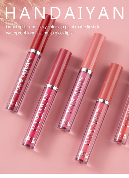 6-Piece Matte Liquid Lipstick Set , Waterproof. Long-lasting. Non-stick velvet finish. From flattering nudes to daring bolds, this highly pigmented lip color kit has a shade for every mood. A perfect beauty gift for women and girls.