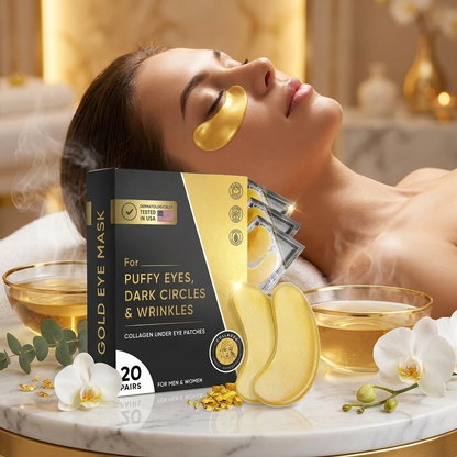 Gold Under Eye Patches , Hydrating Eye Masks for Puffy Eyes, Dark Circles & Fine Lines