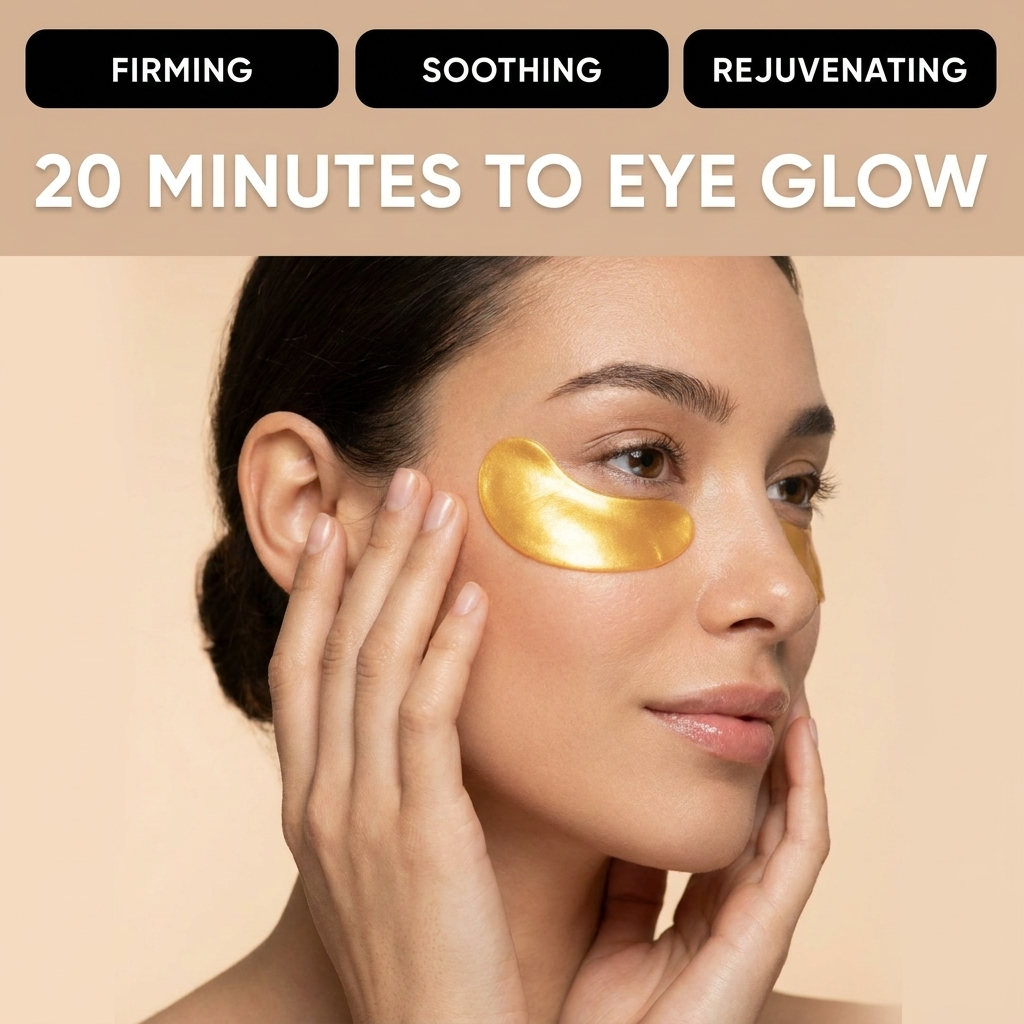Gold Under Eye Patches , Hydrating Eye Masks for Puffy Eyes, Dark Circles & Fine Lines