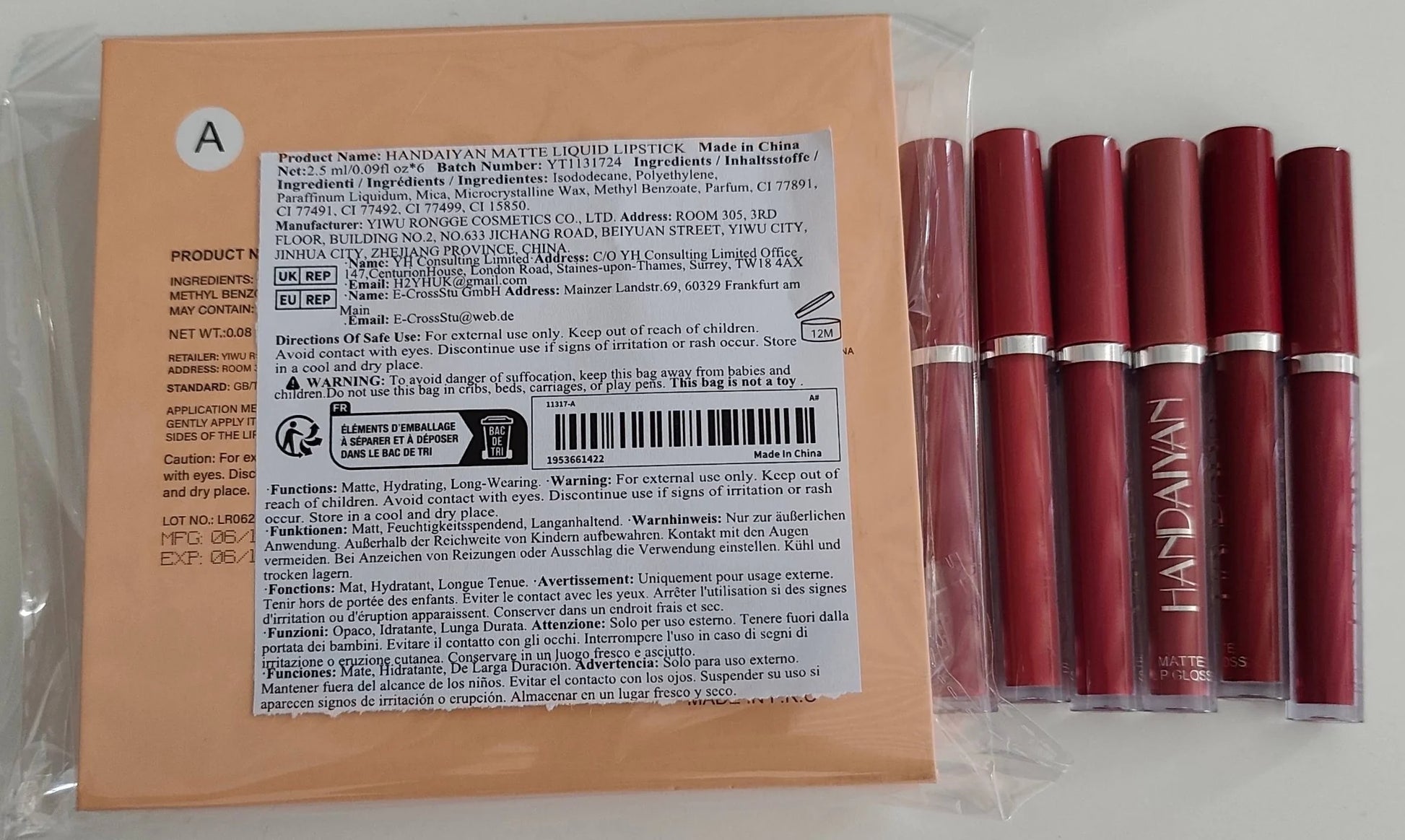 6-Piece Matte Liquid Lipstick Set , Waterproof. Long-lasting. Non-stick velvet finish. From flattering nudes to daring bolds, this highly pigmented lip color kit has a shade for every mood. A perfect beauty gift for women and girls.