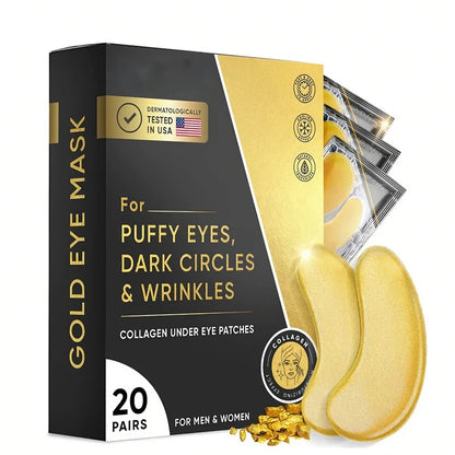 Gold Under Eye Patches , Hydrating Eye Masks for Puffy Eyes, Dark Circles & Fine Lines
