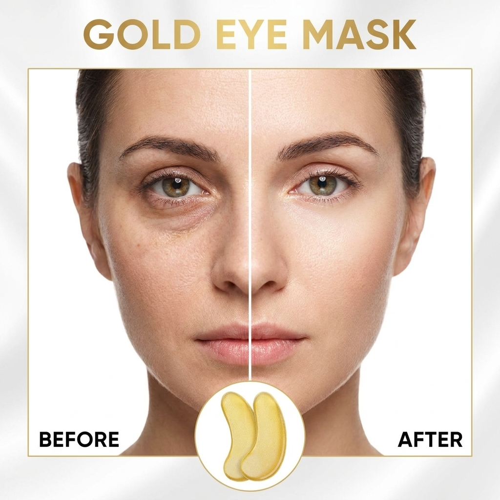 Gold Under Eye Patches , Hydrating Eye Masks for Puffy Eyes, Dark Circles & Fine Lines